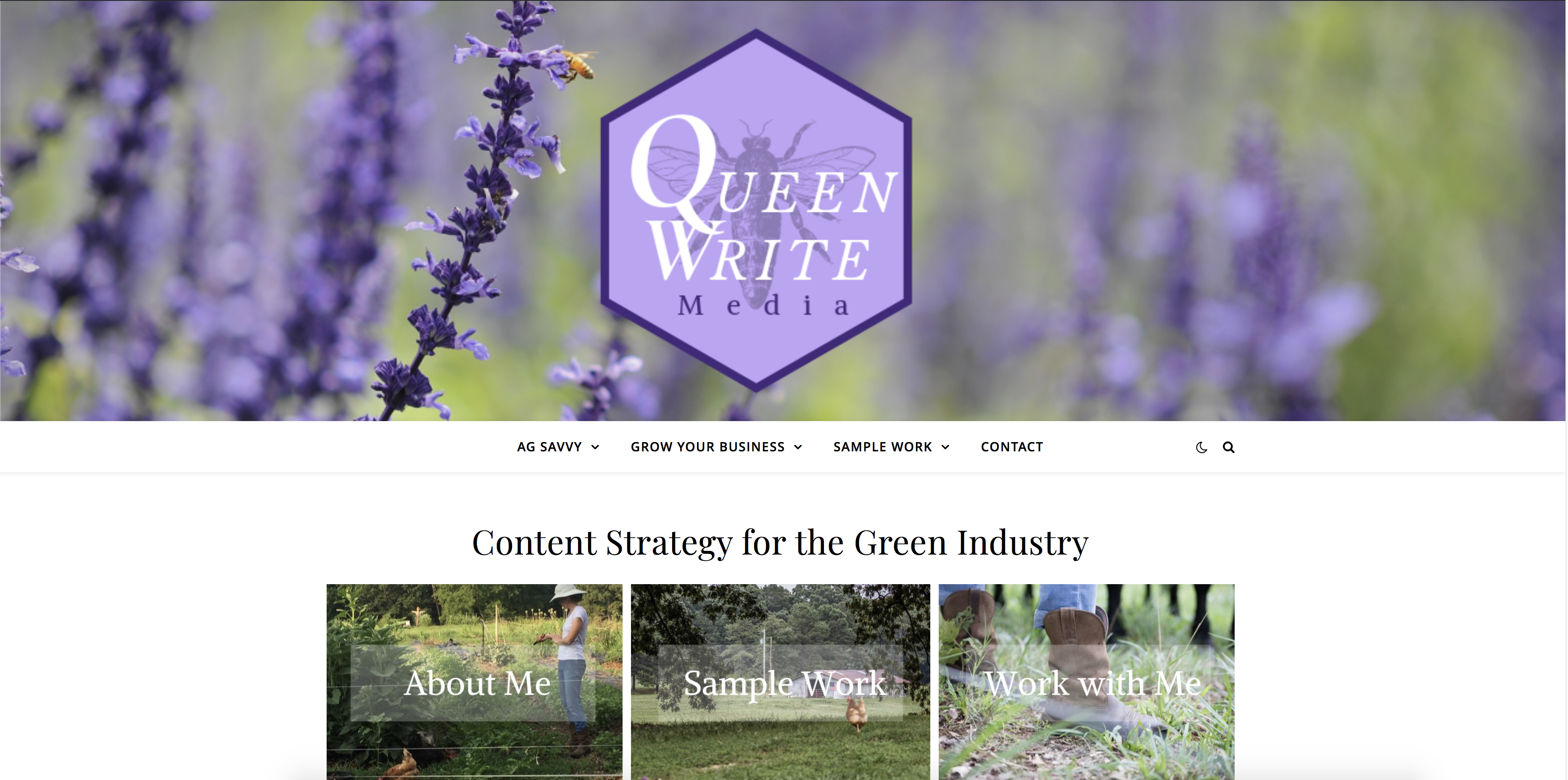 purple queen writemedia logo